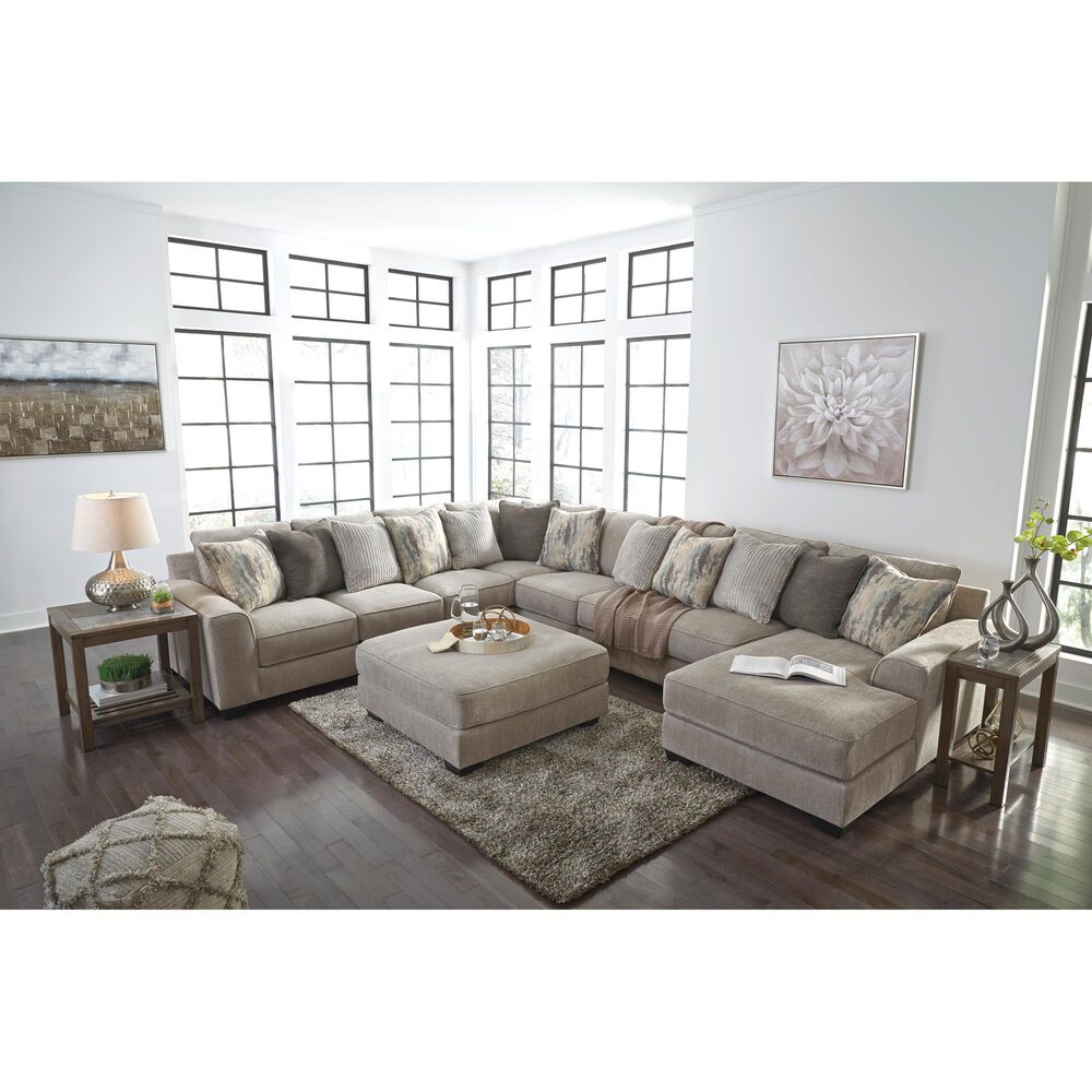 Signature Design by Ashley Ardsley 4-Piece Sectional with Chaise in Pewter, , large