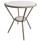 Uttermost Refuge Side Table in White and Gold, , large