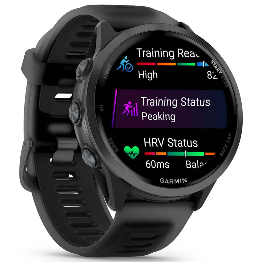 Garmin Forerunner 570 47mm Slate Gray Aluminum Case with Translucent Black and Black Band, , large