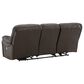 Ashley Leesworth Power Reclining Sofa in Dark Brown, , large