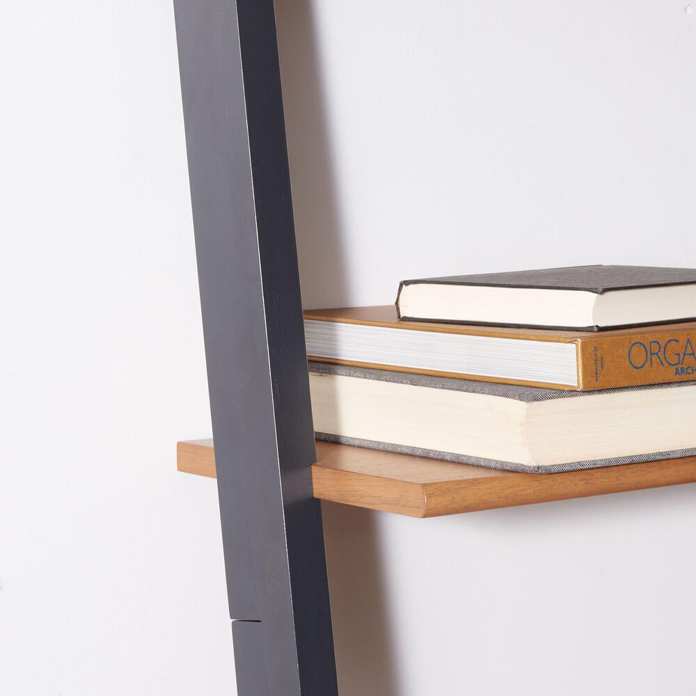 Safavieh Kamy 2-Shelf Leaning Desk in Natural/Charcoal, , large