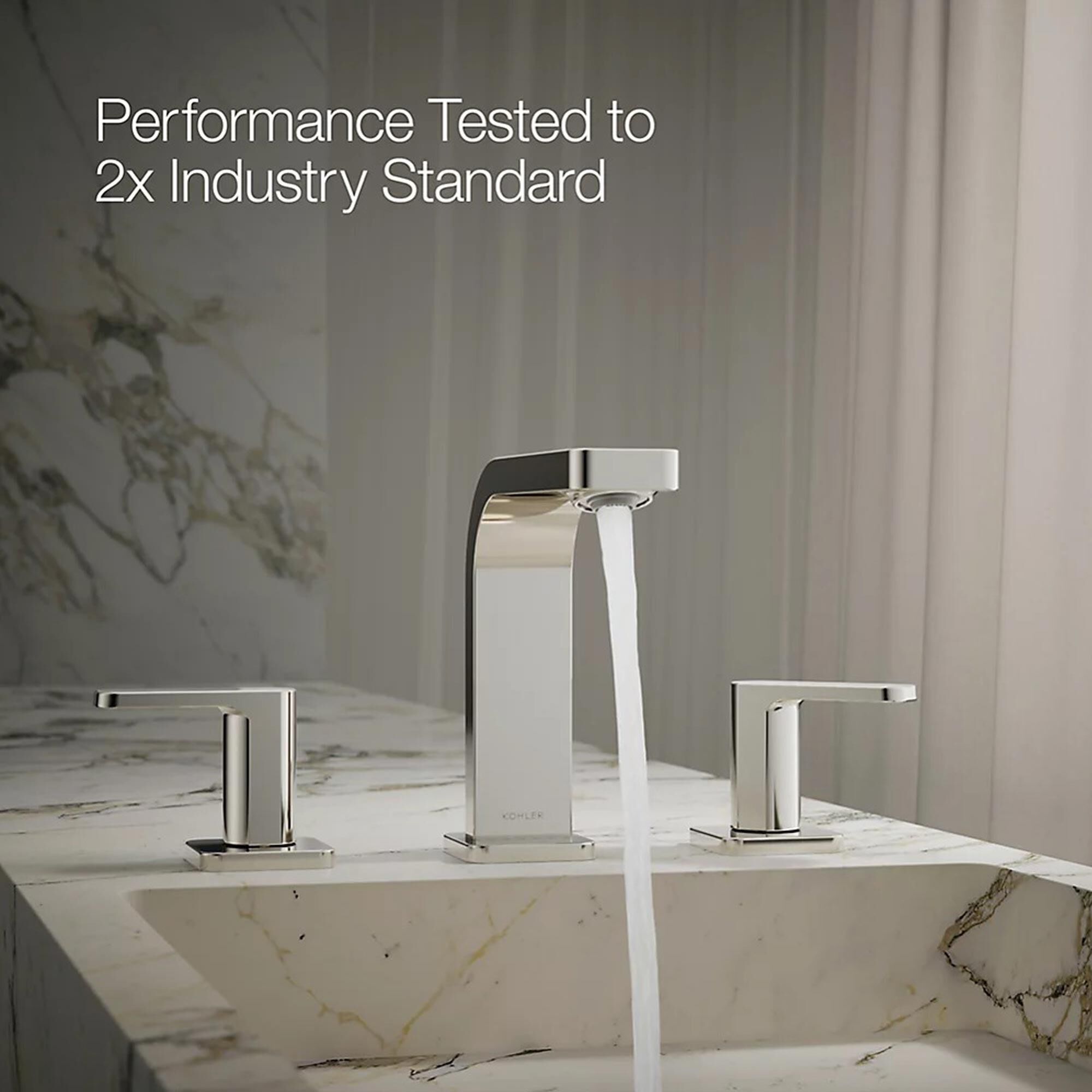Kohler Parallel Widespread Bathroom Sink Faucet in Vibrant