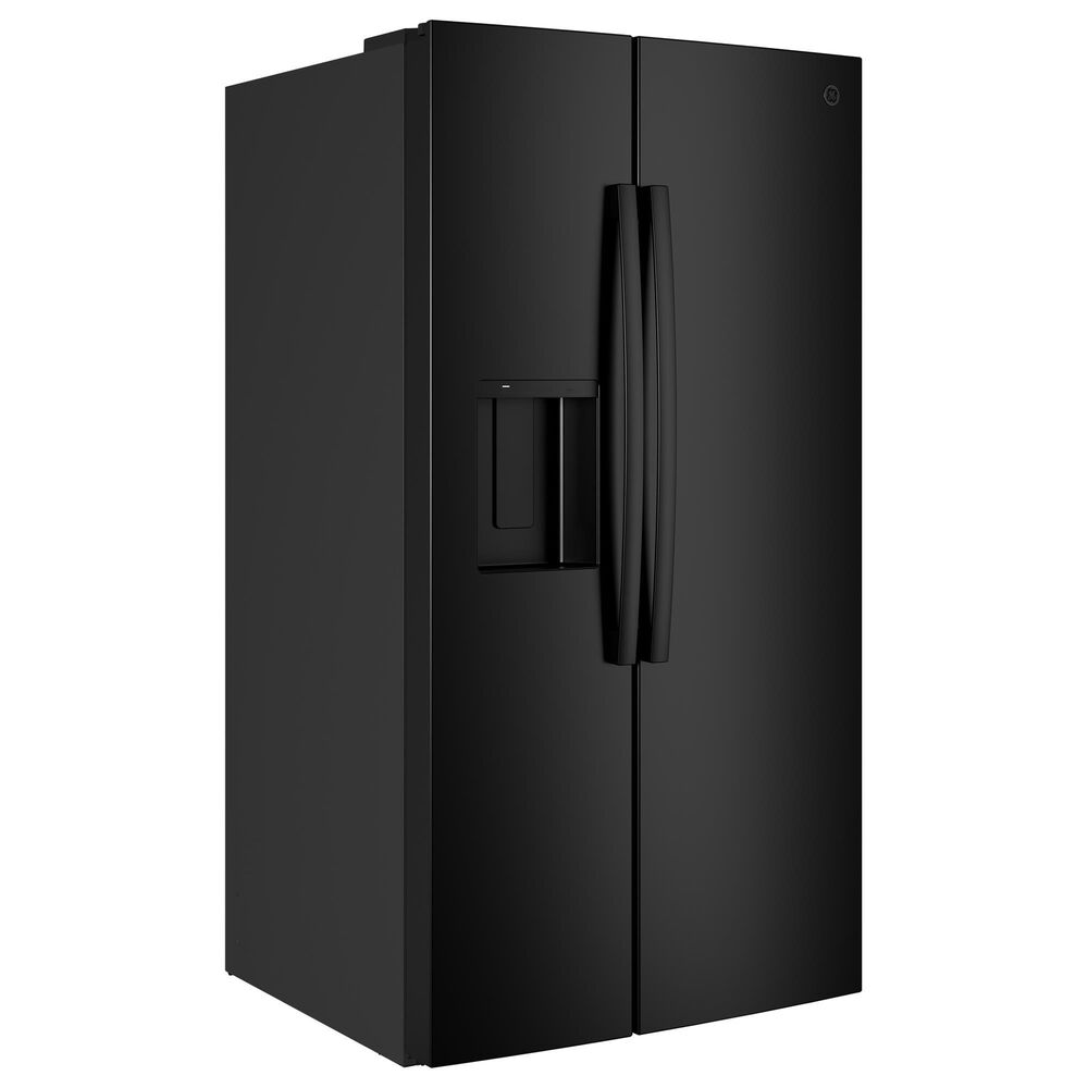 GE Appliances 28 Cu. Ft. Side-By-Side Refrigerator with Extra Tall Dispenser and In-Door Icemaker in Black, , large