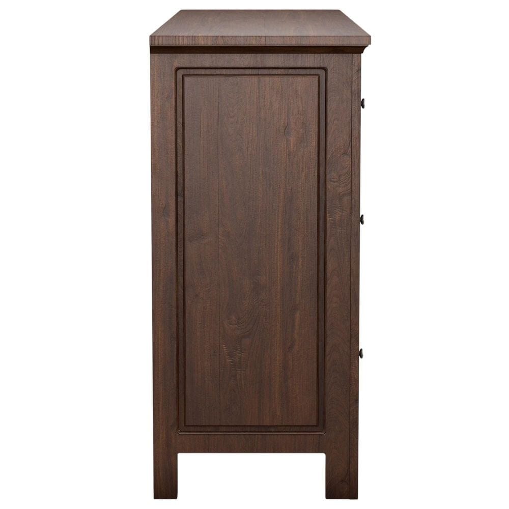 Archbold Furniture Heritage 4 Piece Queen Panel Bedroom Set in Brown Mahogany, , large