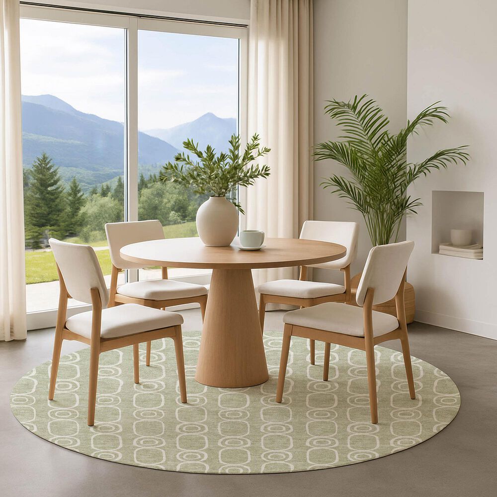 Dalyn Rug Company The Reserve TR6 Celery 8&#39; Round Indoor/Outdoor Area Rug, , large