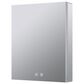 Lexora Home Corsica 20" x 28" LED Mirror Medicine Cabinet with Defogger in Aluminium, , large