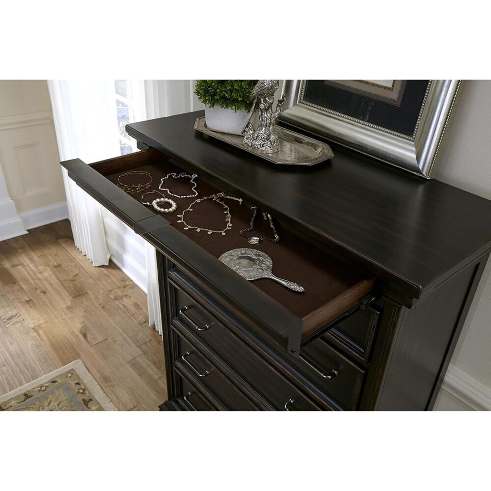 at HOME Caldwell Chest in Caldwell Dark Brown with Black, , large