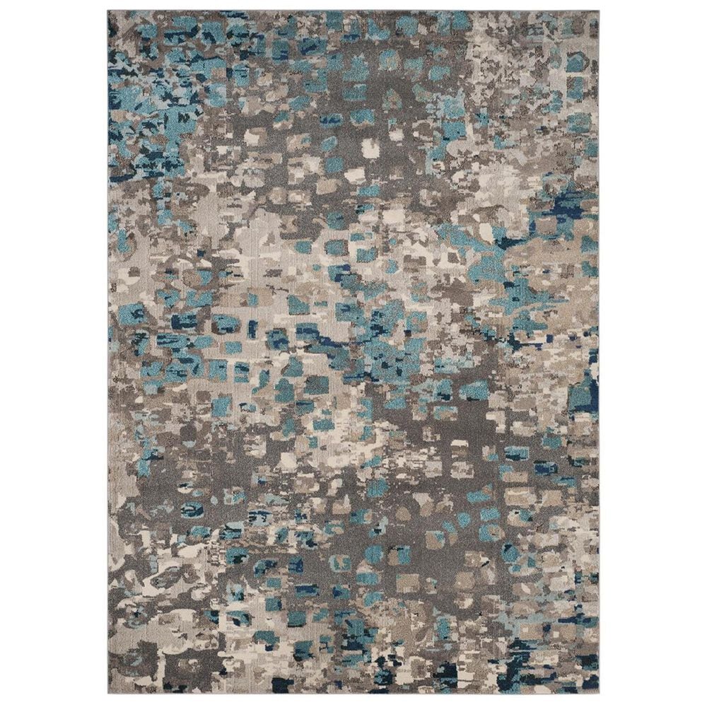 Safavieh Monaco MNC225E-10 10" x 14" Grey/Light Blue Area Rug, , large