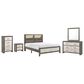 Crown Mark Rhett 5-Piece King Platform Bedroom Set in Gray and White, , large