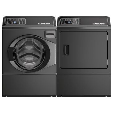 Speed Queen 3.5 Cu. Ft. Front Load Right Hinge Washer and 7 Cu. Ft. Electric Dryer Laundry Pair in Matte Black, , large