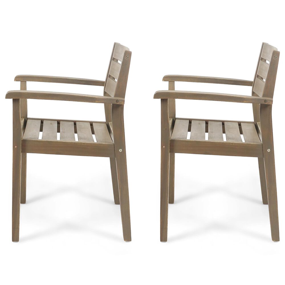 Hearth and Haven Stamford Patio Dining Chair in Gray (Set of 2), , large