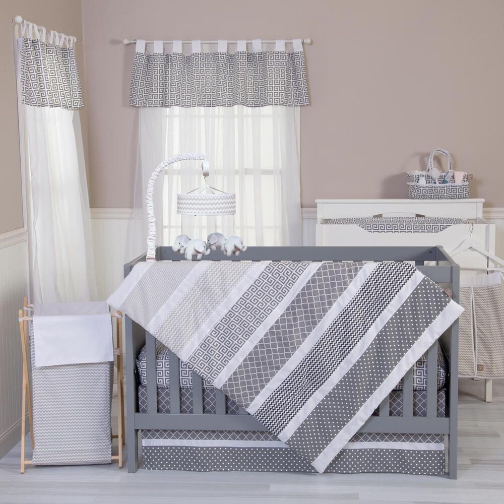 Trend Lab LLC Ombre Gray 3-Piece Crib Bedding Set, , large