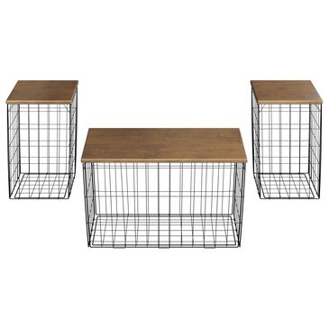 Timberlake 3-Piece Occasional Table Set in Black and Brown, , large