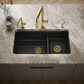 Kohler Cairn 33.5" Undermount Double-Bowl Kitchen Sink in Matte Black, , large