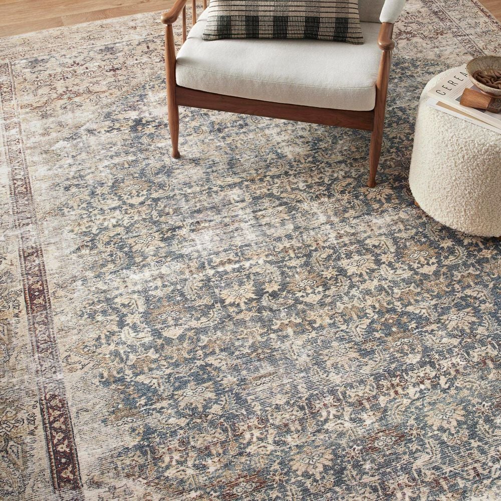 Amber Lewis x Loloi Georgie 3&#39; x 12&#39; Teal and Antique Runner, , large