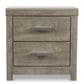 Ashley Culverbach 2 Drawer Nightstand in Driftwood Gray with USB Ports, , large