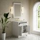 James Martin Bellshire 30" Single Bathroom Vanity in Bright White with 3 cm Lime Delight Silestone Top and Rectangular Sink, , large