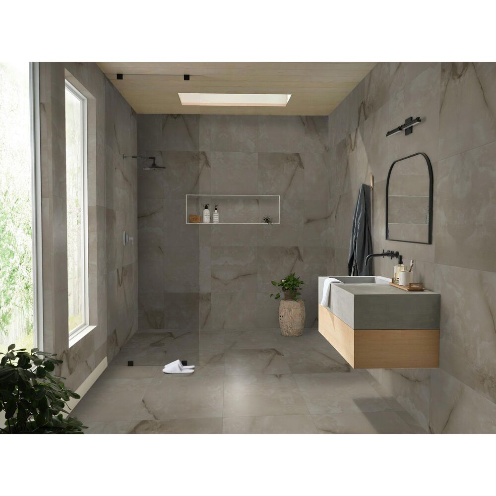 Shaw Astoria Mocha 23.5" x 23.5" Polished Porcelain Tile, , large