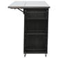 Hearth and Haven Outdoor Kitchen Island with Stainless Steel Top in Black, , large