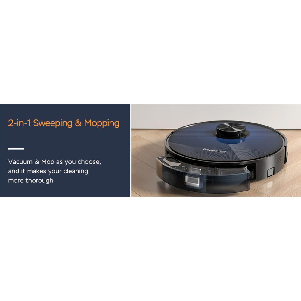 HOMLUX Smart L7 Robot Vacuum Cleaner and Mop in Black, , large
