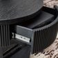 Ashley Marstream Round End Table in Dark Charcoal Black, , large