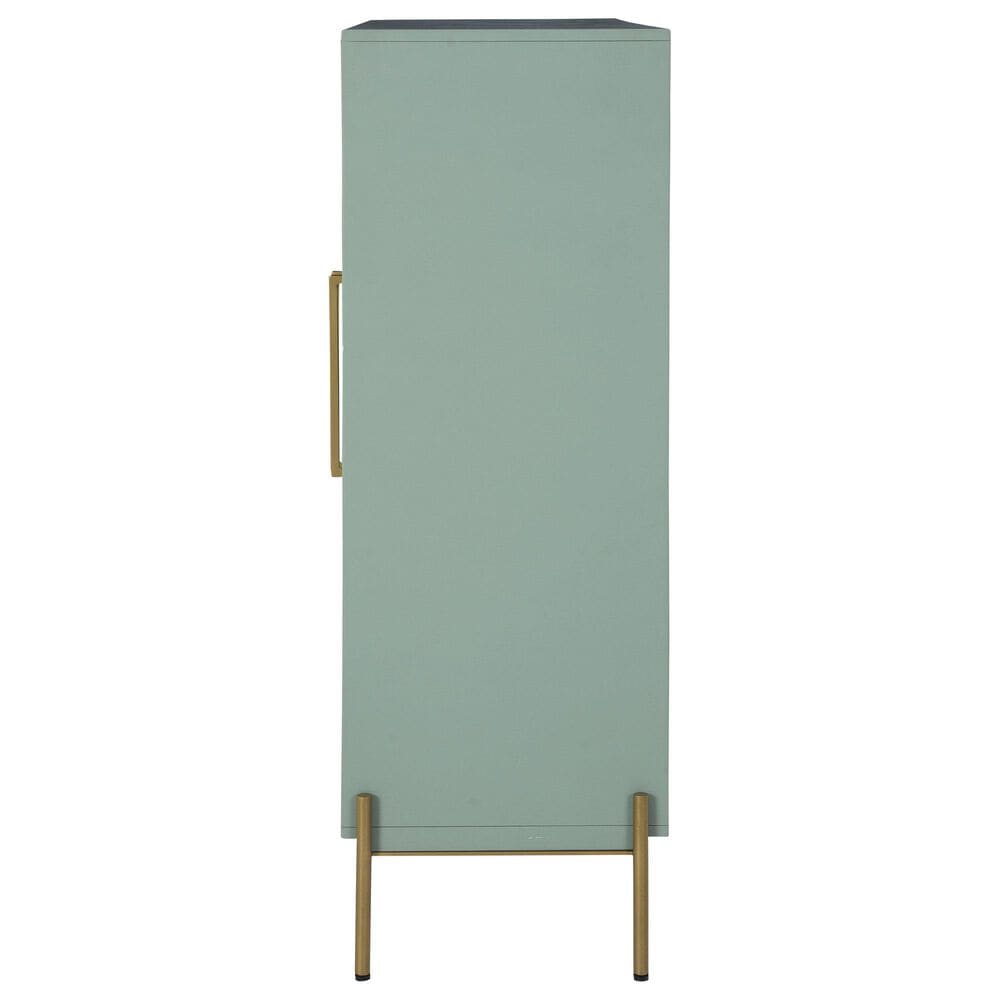 Ashley Adwen Accent Cabinet in Light Green and Gold, , large