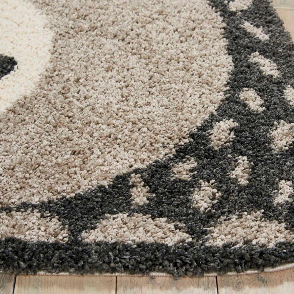 Nourison Hudson DWS01 4&#39; x 4&#39; Gray Kids Rug, , large