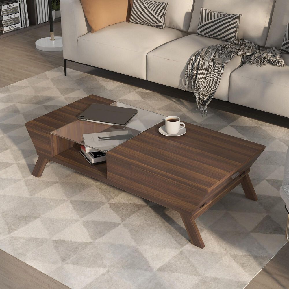 Furniture of America Parrish Coffee Table in Walnut, , large