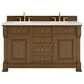 James Martin Vanities Brookfield 60" Double Bathroom Vanity in Honey Oak with 3 cm Arctic Fall Solid Surface Top and Rectangular Sinks, , large