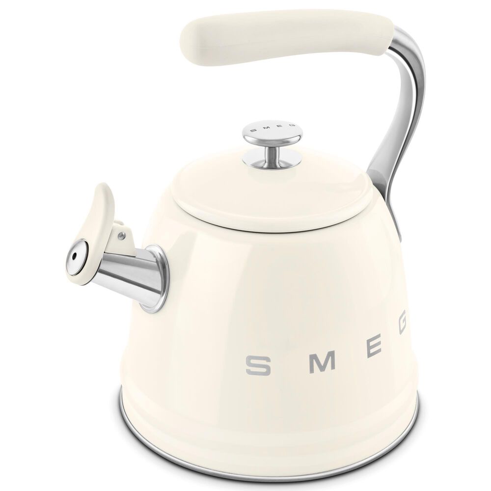 SMEG 2.3L Retro Style Electric Whistling Kettle in Cream, , large