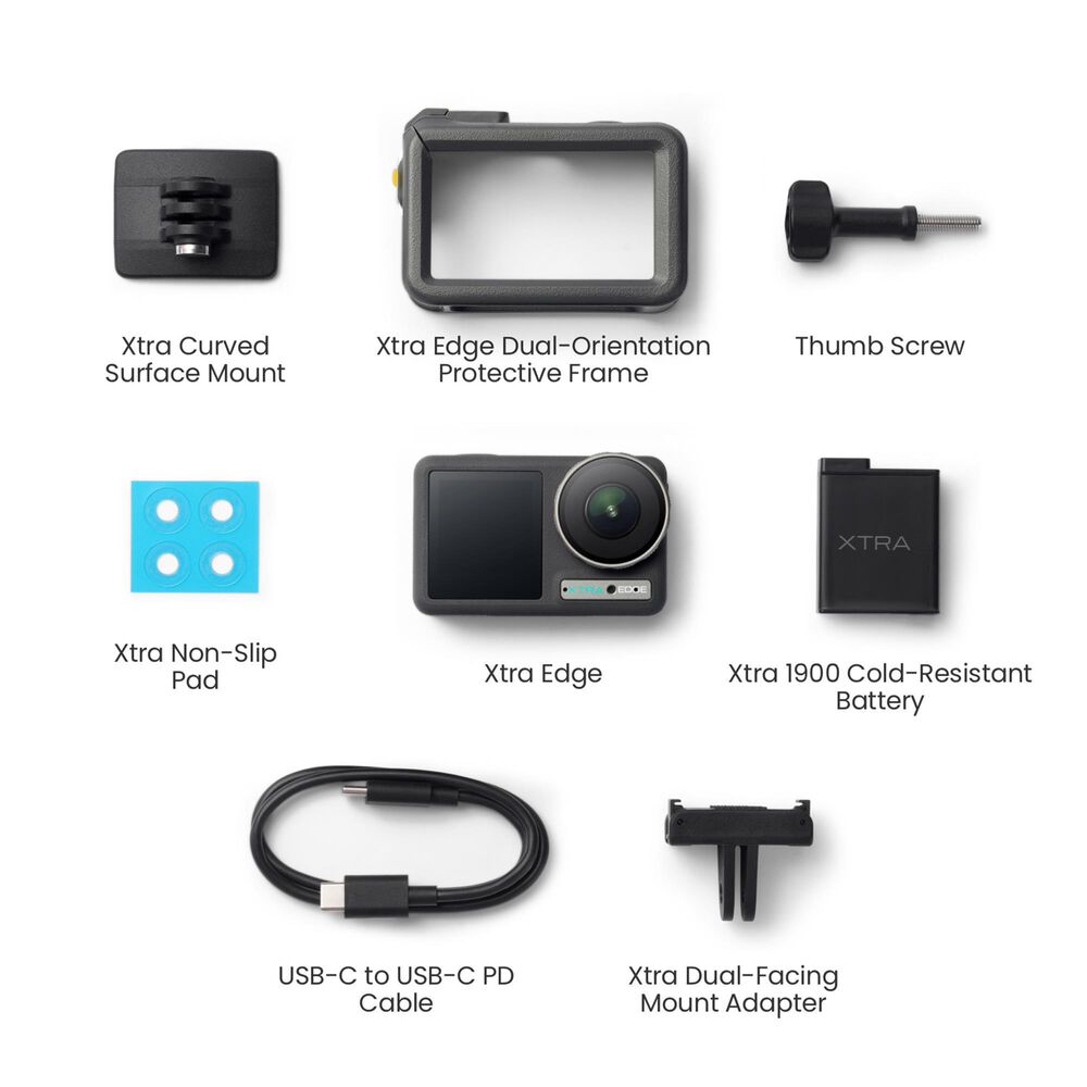 XTRA Edge: The Ultimate 4K Action Camera for Low-Light &amp; Extreme Sports, , large