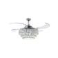 Beacon Lighting Veil 48" Ceiling Fan with Clear Blades in Chrome, , large