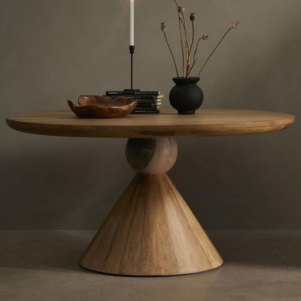 Four Hands Bibianna Dining Table in Smoked Honey and Blush - Table Only, , large