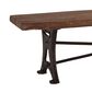 Home Trends & Design Organic Forge 70" Bench in Raw Walnut and Antique Zinc, , large