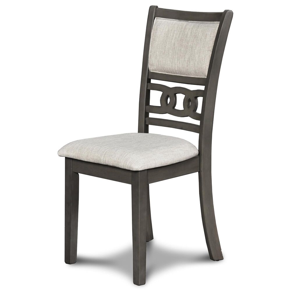 New Heritage Design Gia 3-Piece Round Dining Set in Gray, , large