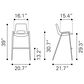 Zuo Modern Desi Bar Chair in Beige and Dark Brown (Set of 2), , large