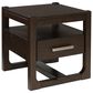 Ashley Breckington Square End Table in Dark Brown, , large