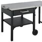 Hearth and Haven Outdoor Foldable Kitchen Cart with Side Table in Black, , large
