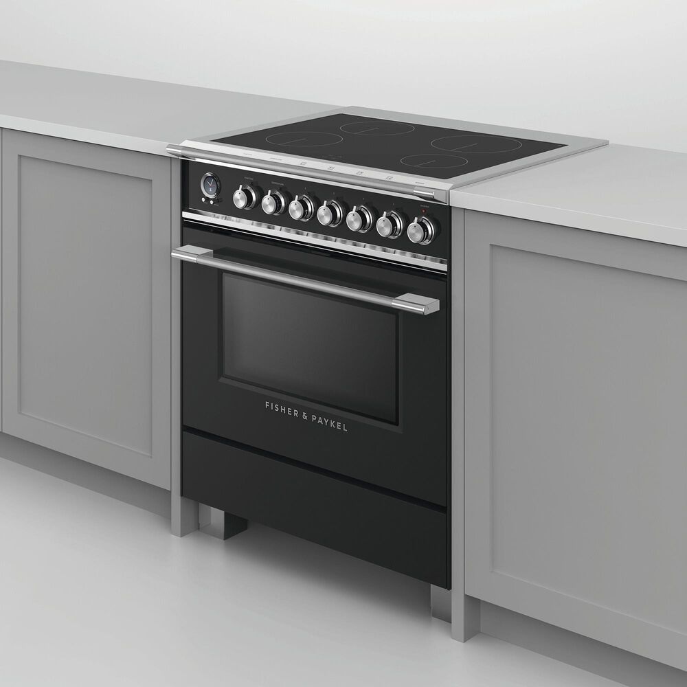 Fisher &amp; Paykel 30&quot; Classic Induction Range with 4 Burners in Black, , large