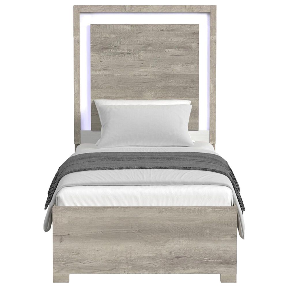 Mayberry Hill San Matteo 5-Piece Twin Bedroom Set in Ash Grey and White, , large