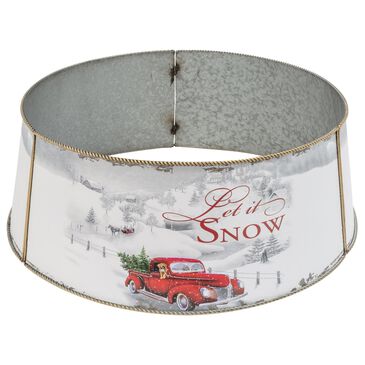 The Gerson Company 27.75" Holiday Tree Collar in White, , large