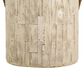 Hearth and Haven Outdoor Side Table with Braided Cord Design in Wood Brown, , large