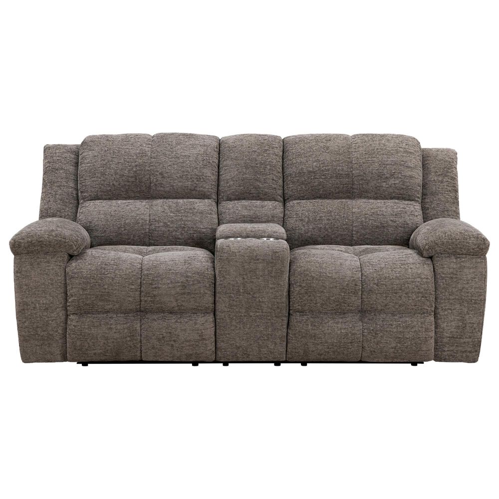 Simeon Collection Buster Manual Reclining Console Loveseat in Cabot Stone, , large