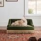 Jennifer Taylor Home Duchess 33" Medium Princess Pet Bed Sofa with Fringe Skirt in Olive Green, , large
