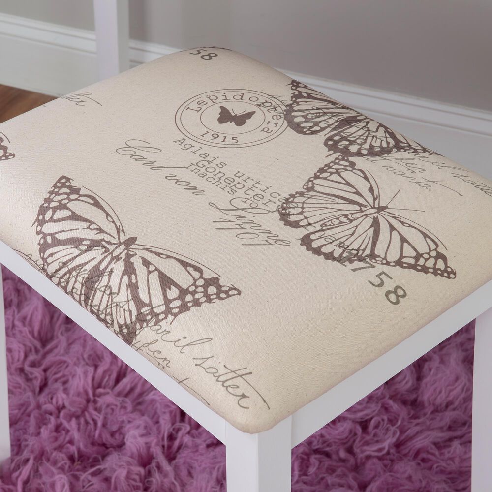 Linon Home Decor Virginia Vanity with Stool in White, , large