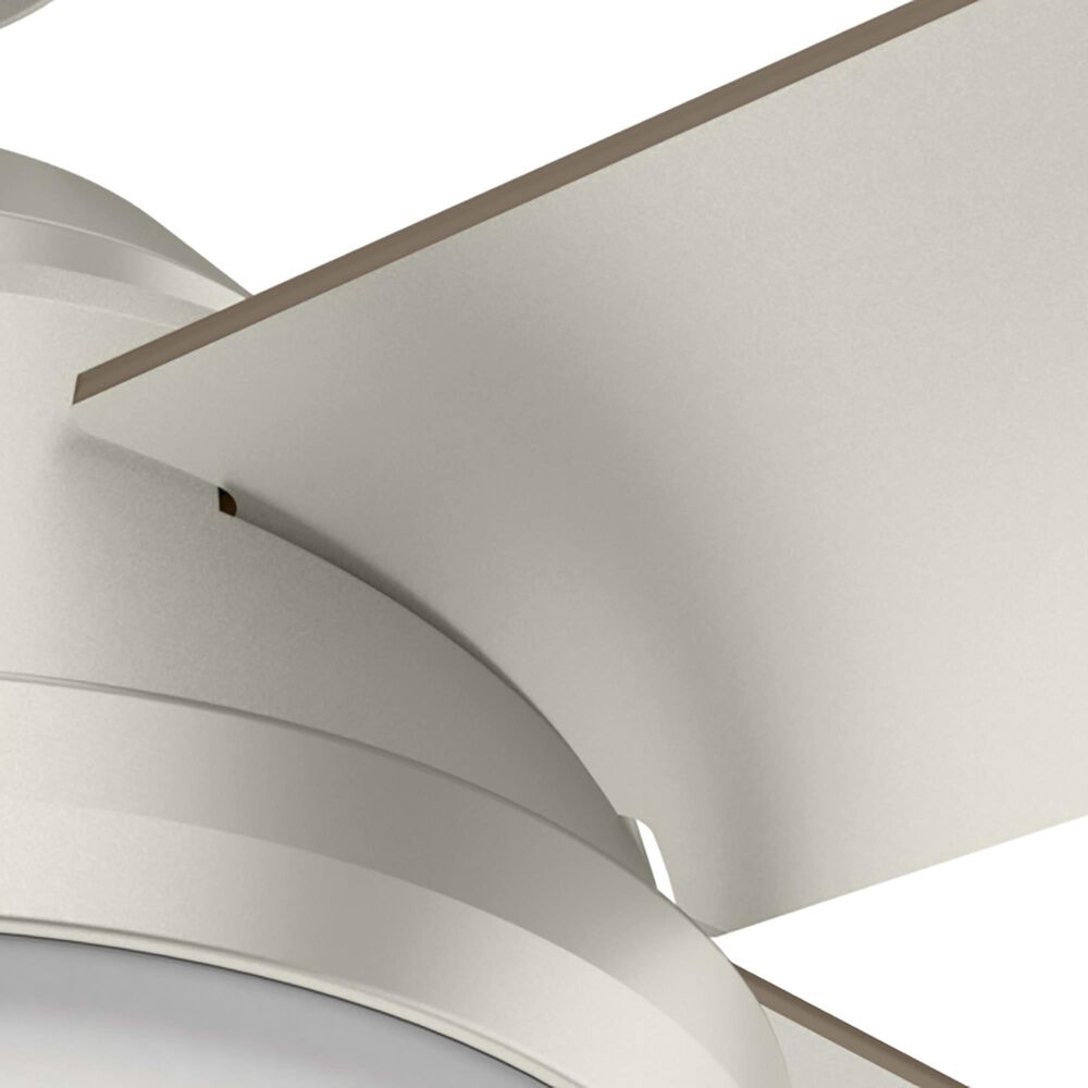 Hunter Dempsey 52&quot; Outdoor Ceiling Fan with Lights in Matte Nickel, , large