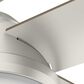Hunter Dempsey 52" Outdoor Ceiling Fan with Lights in Matte Nickel, , large