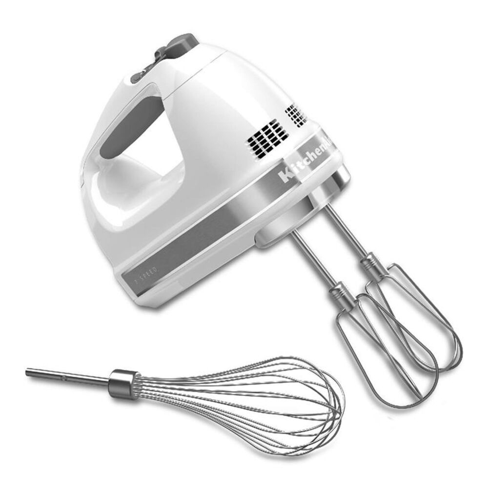 KitchenAid 7-Speed Hand Mixer in White, , large