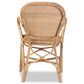 Baxton Studio Genna Arm Chair in Natural Brown, , large