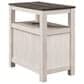 Ashley Fendenmore Chairside End Table in Antiqued White and Gray, , large